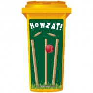 Howzat Cricket Stumps Wheelie Bin Sticker Panel